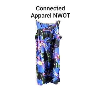 HOST PICK! 🎯.🎯 Connected Apparel Dress Size 6 Sheath Floral Multi Colo NWOT